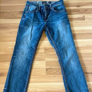 Mens Buckle Black bootleg jeans — size 34R